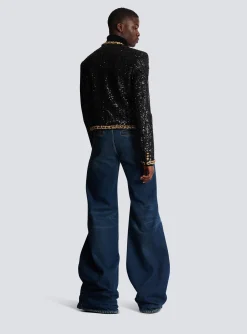 Short Sequin Jacket-Balmain Outlet