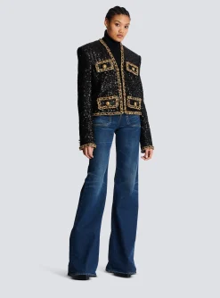 Short Sequin Jacket-Balmain Outlet