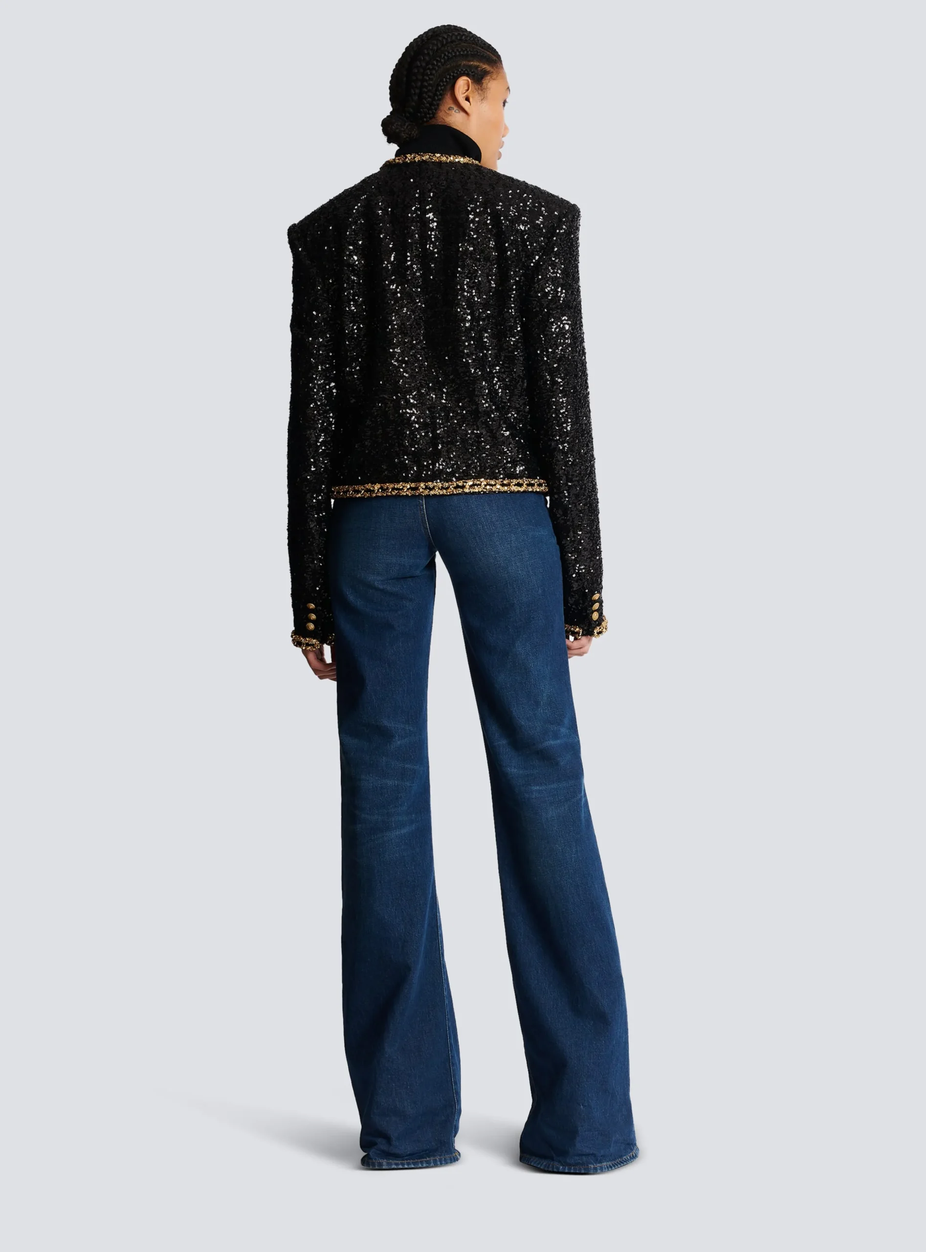 Short Sequin Jacket-Balmain Outlet
