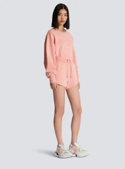 Shorts With Vintage Embroidery-Balmain Cheap
