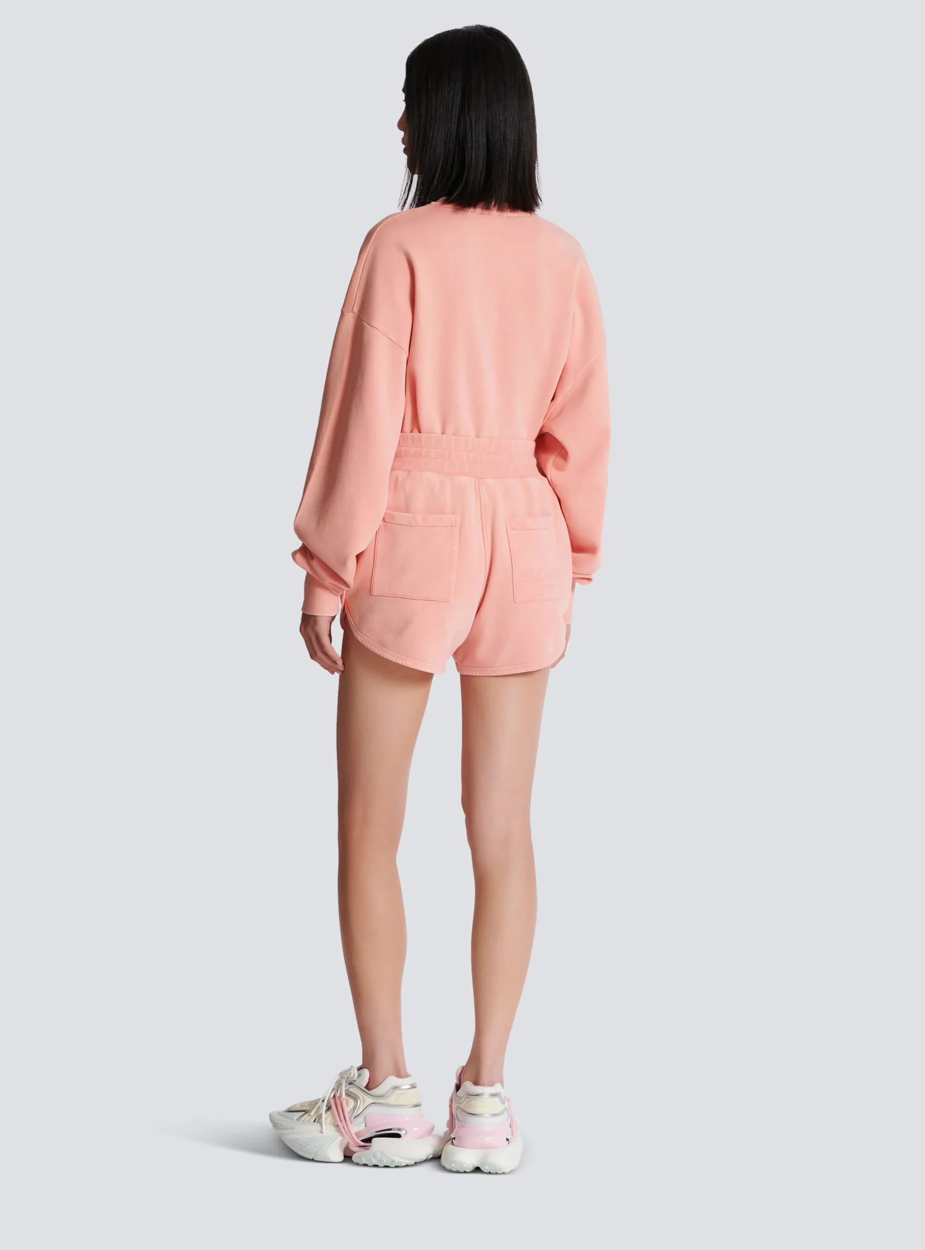 Shorts With Vintage Embroidery-Balmain Cheap