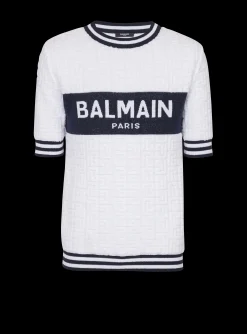 Short-sleeved PB Labyrinth Knit T-shirt-Balmain Best