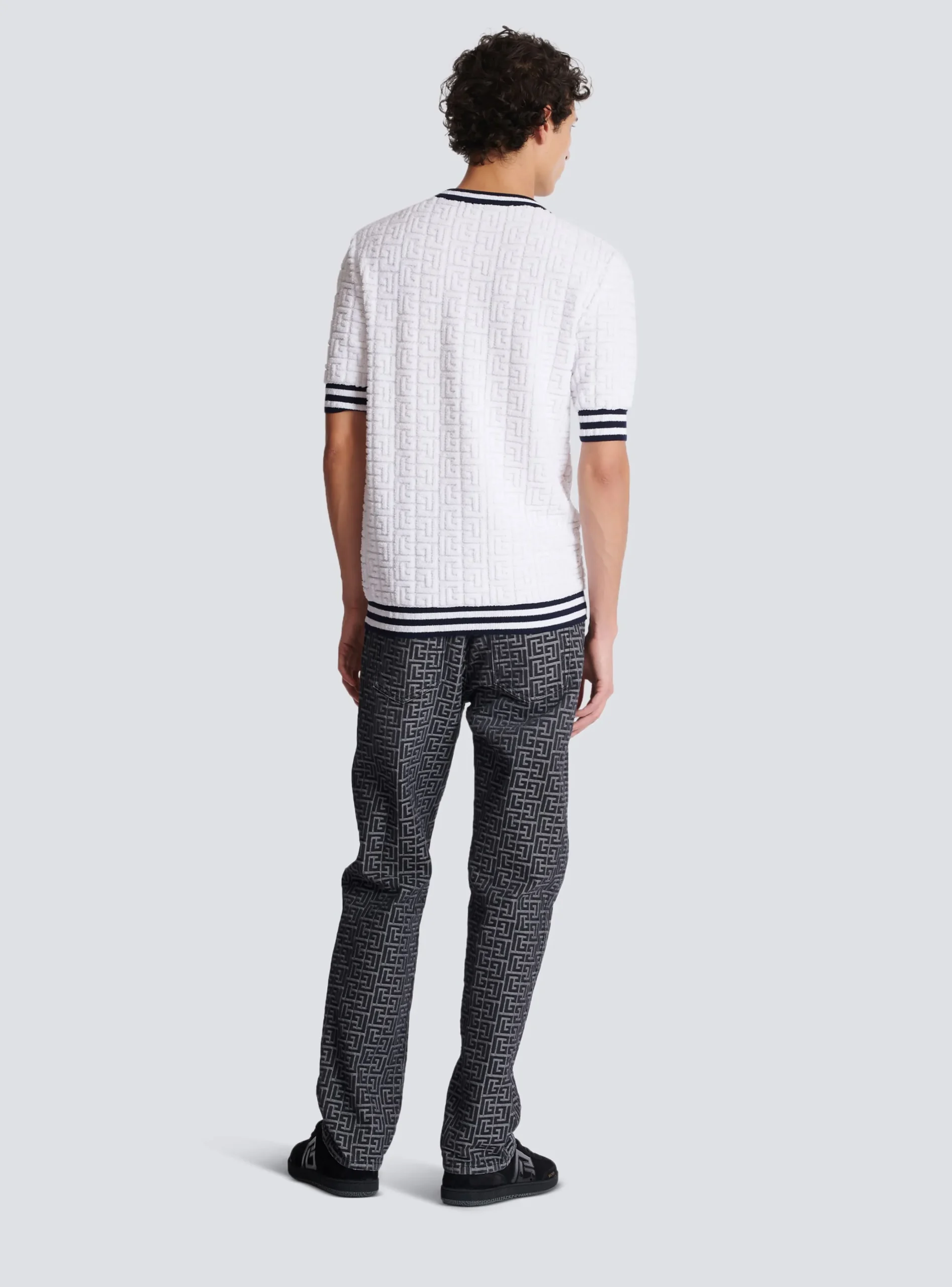 Short-sleeved PB Labyrinth Knit T-shirt-Balmain Best