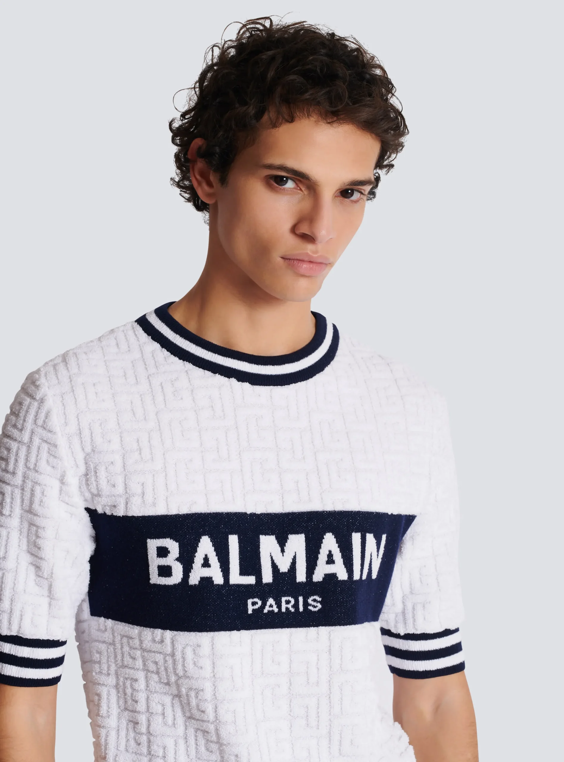 Short-sleeved PB Labyrinth Knit T-shirt-Balmain Best