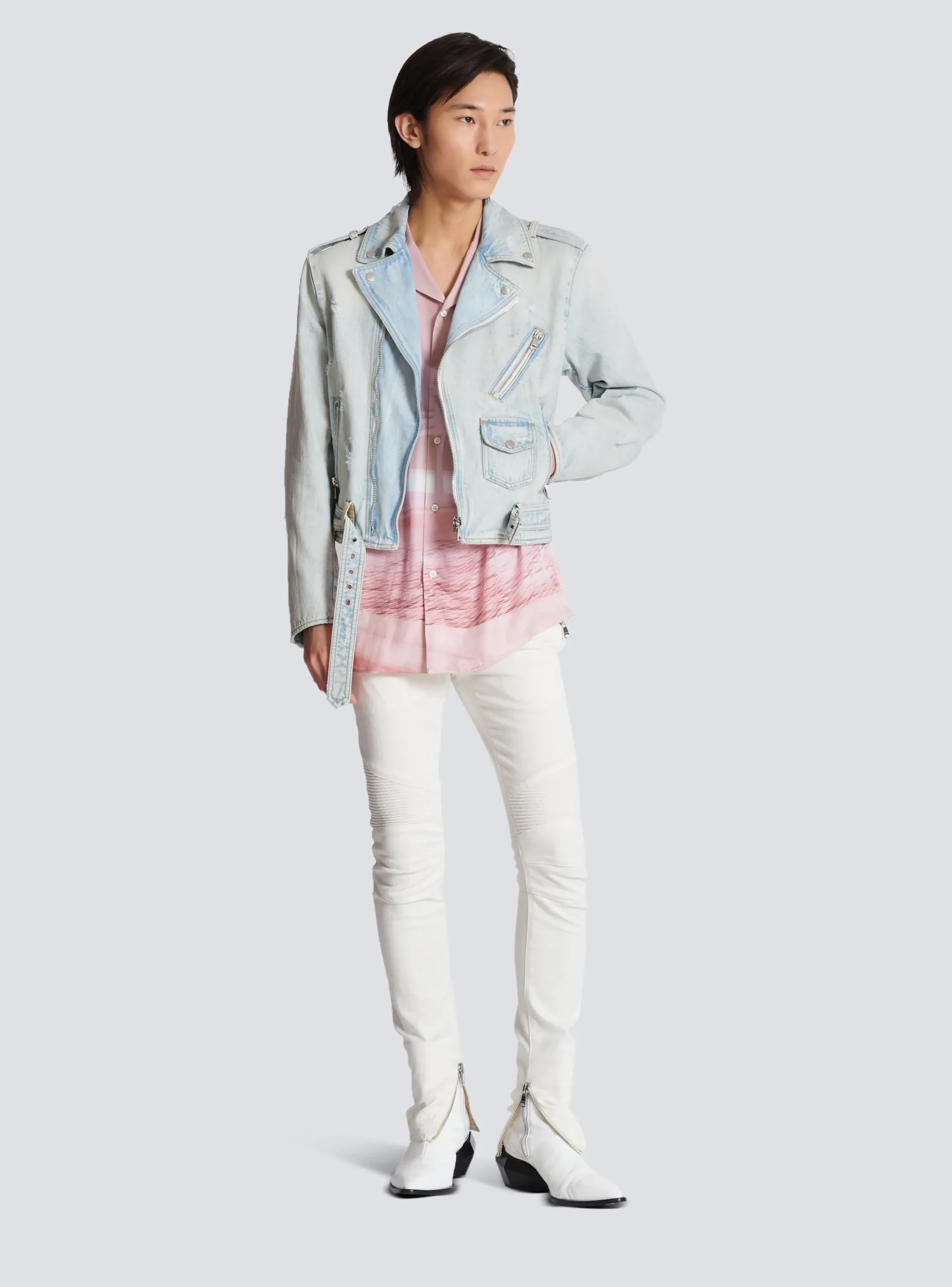 Short-sleeved Twill Pyjama Shirt With Postcard Print-Balmain Best Sale