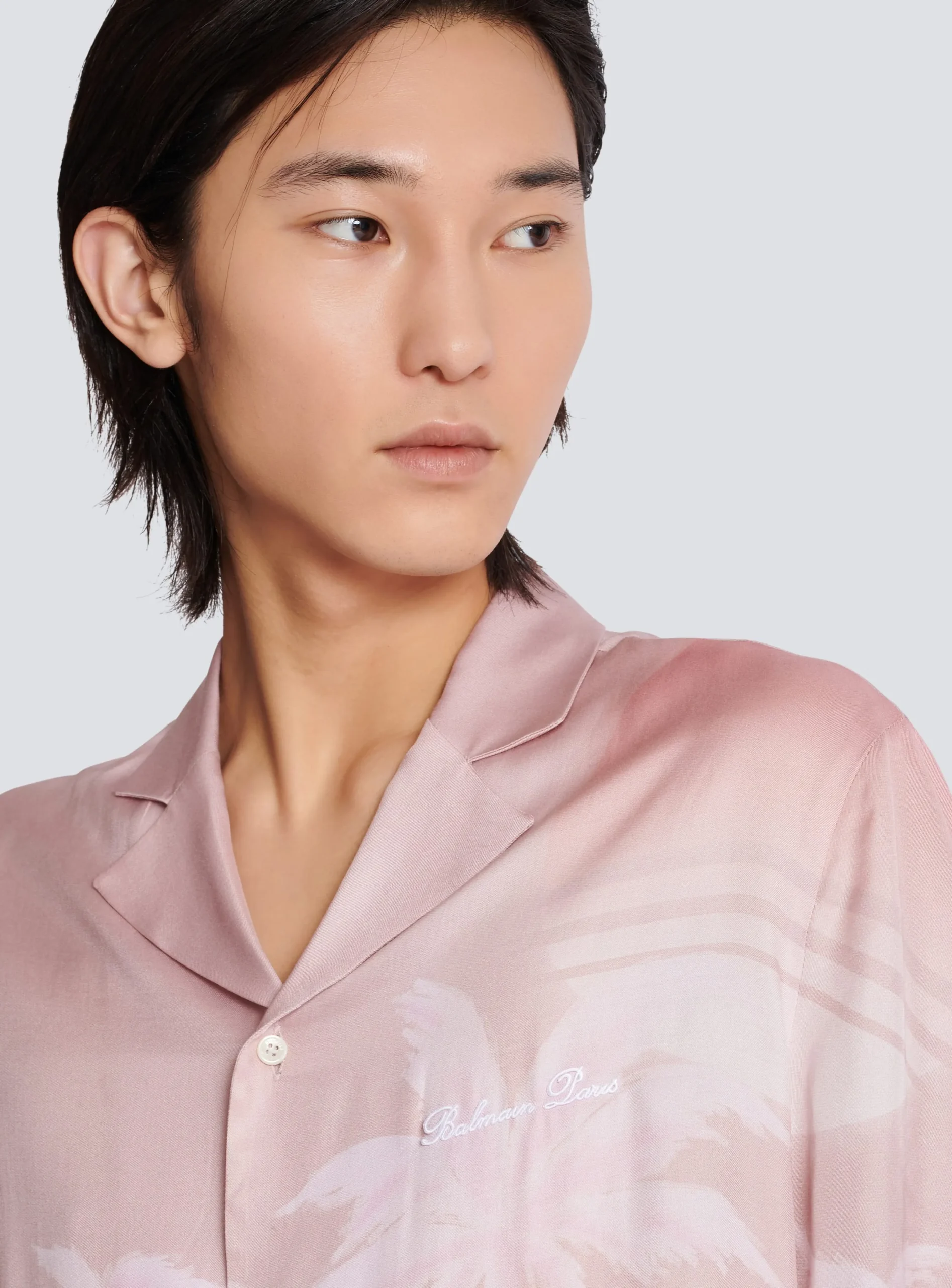 Short-sleeved Twill Pyjama Shirt With Postcard Print-Balmain Best Sale