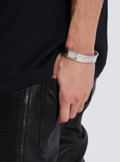 Signature Tubular Brass Bracelet-Balmain Shop