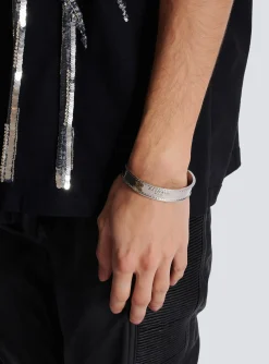 Signature Tubular Brass Bracelet-Balmain Shop