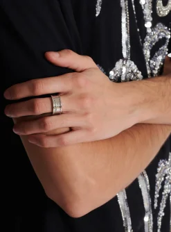 Signature Tubular Brass Ring-Balmain Flash Sale