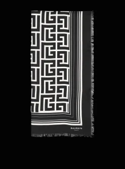 Silk Monogrammed Scarf-Balmain Best Sale