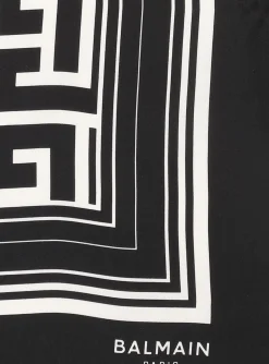 Silk Monogrammed Scarf-Balmain Best Sale