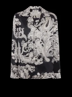 Silk Paisley Print Shirt-Balmain Online
