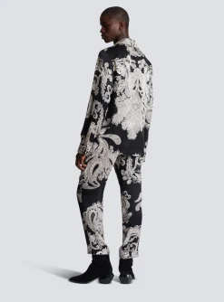 Silk Paisley Print Shirt-Balmain Online