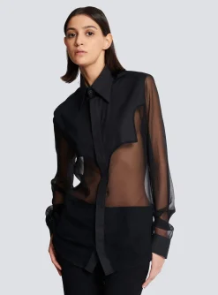 Silk Western Shirt-Balmain Cheap
