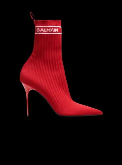 Skye Stretch Knit Ankle Boots-Balmain Fashion
