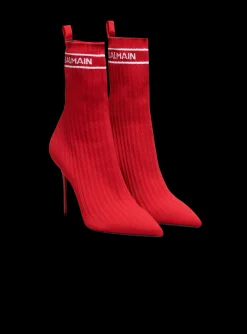 Skye Stretch Knit Ankle Boots-Balmain Fashion