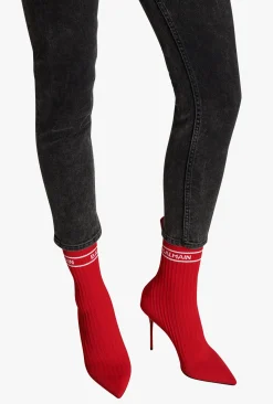 Skye Stretch Knit Ankle Boots-Balmain Fashion