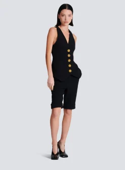 Sleeveless Double Crepe Waistcoat-Balmain Fashion