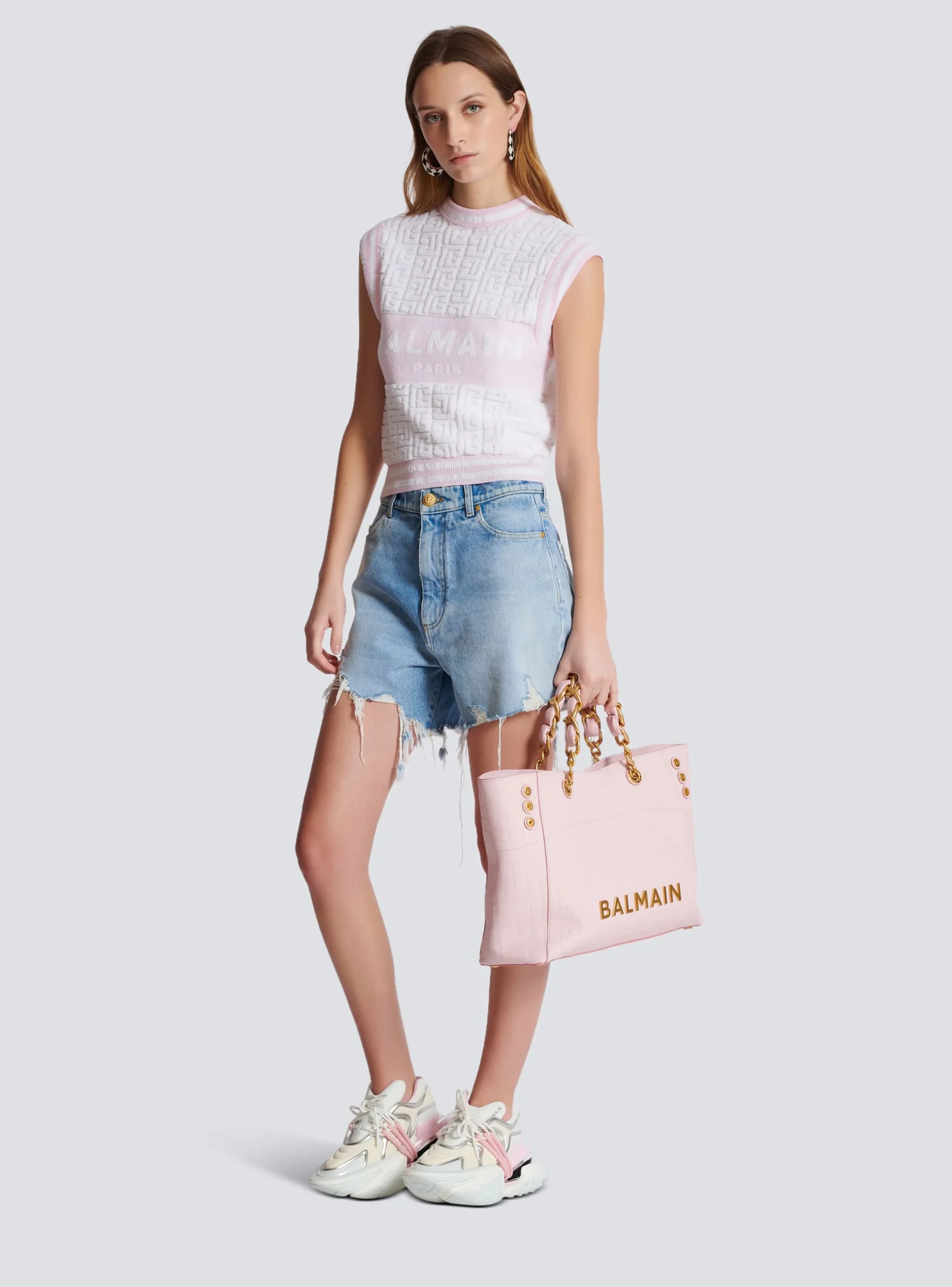 Sleeveless Monogram Knit Top-Balmain Best