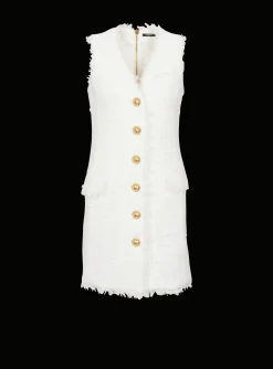 Sleeveless Tweed Dress-Balmain Best