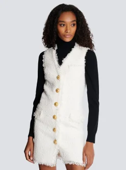 Sleeveless Tweed Dress-Balmain Best