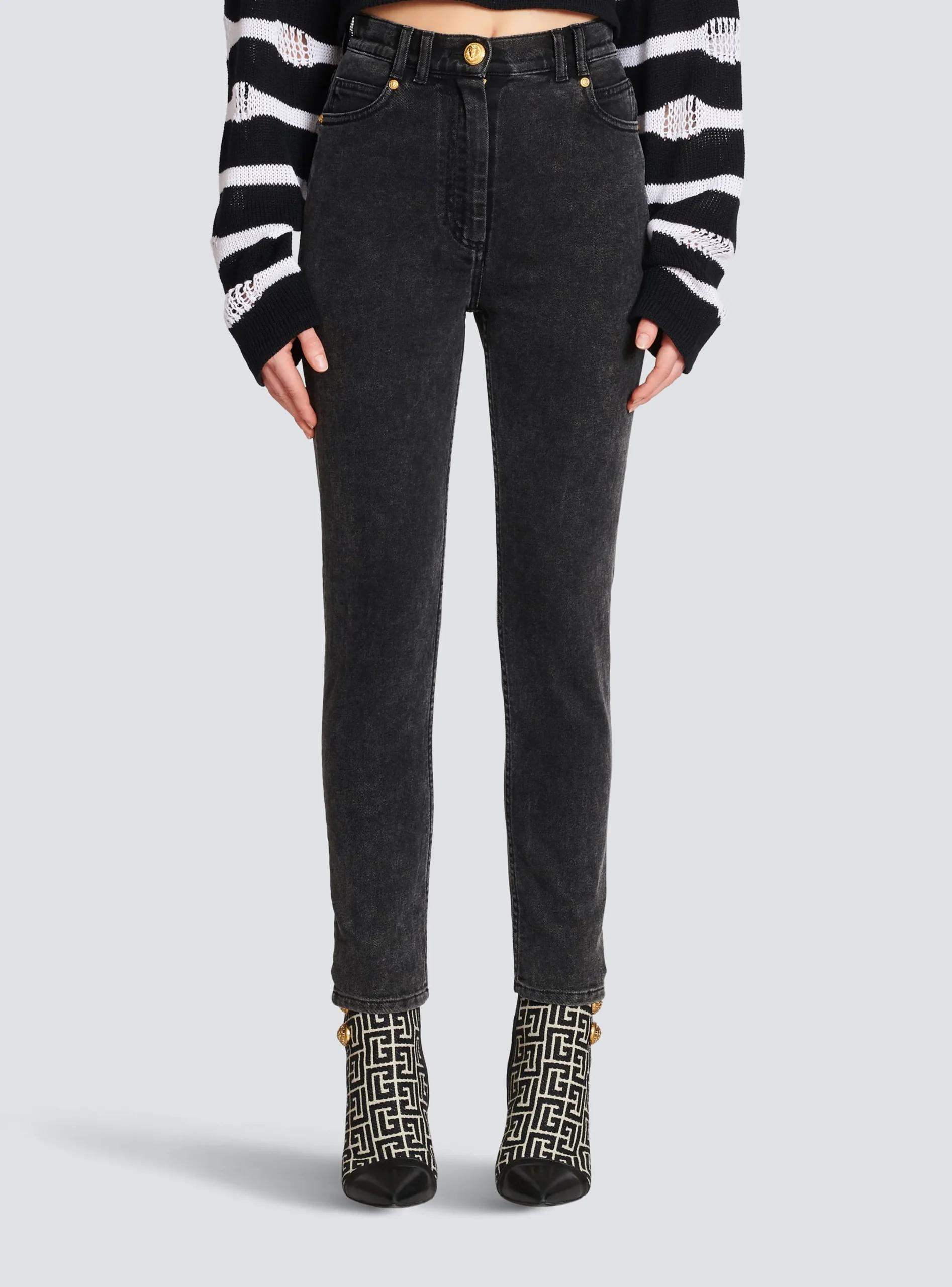 Slim Fit Jeans-Balmain Shop