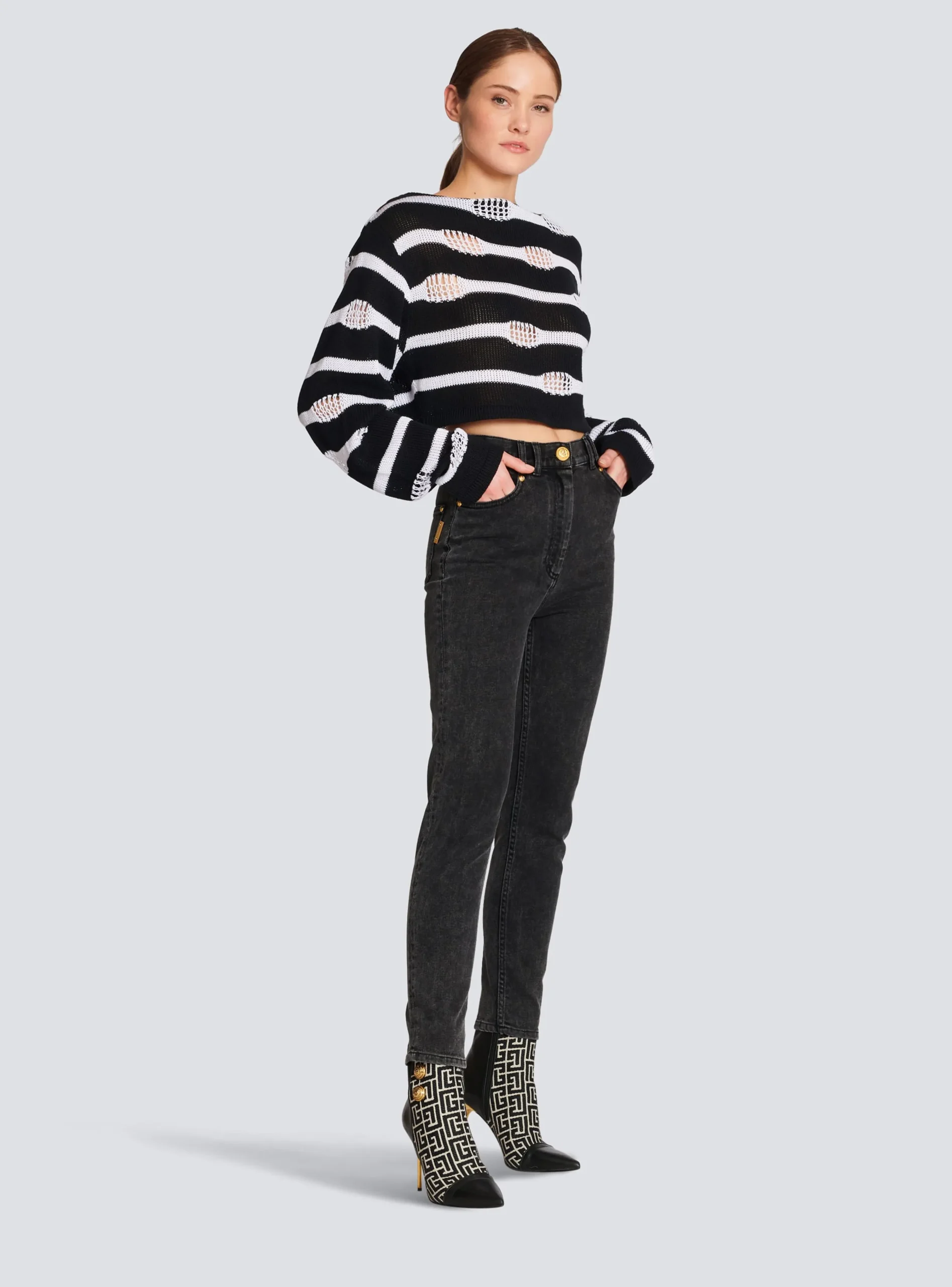 Slim Fit Jeans-Balmain Shop