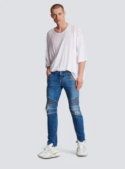Slim-fit Cotton Jeans-Balmain Outlet