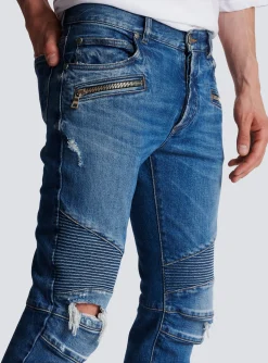 Slim-fit Cotton Jeans-Balmain Outlet