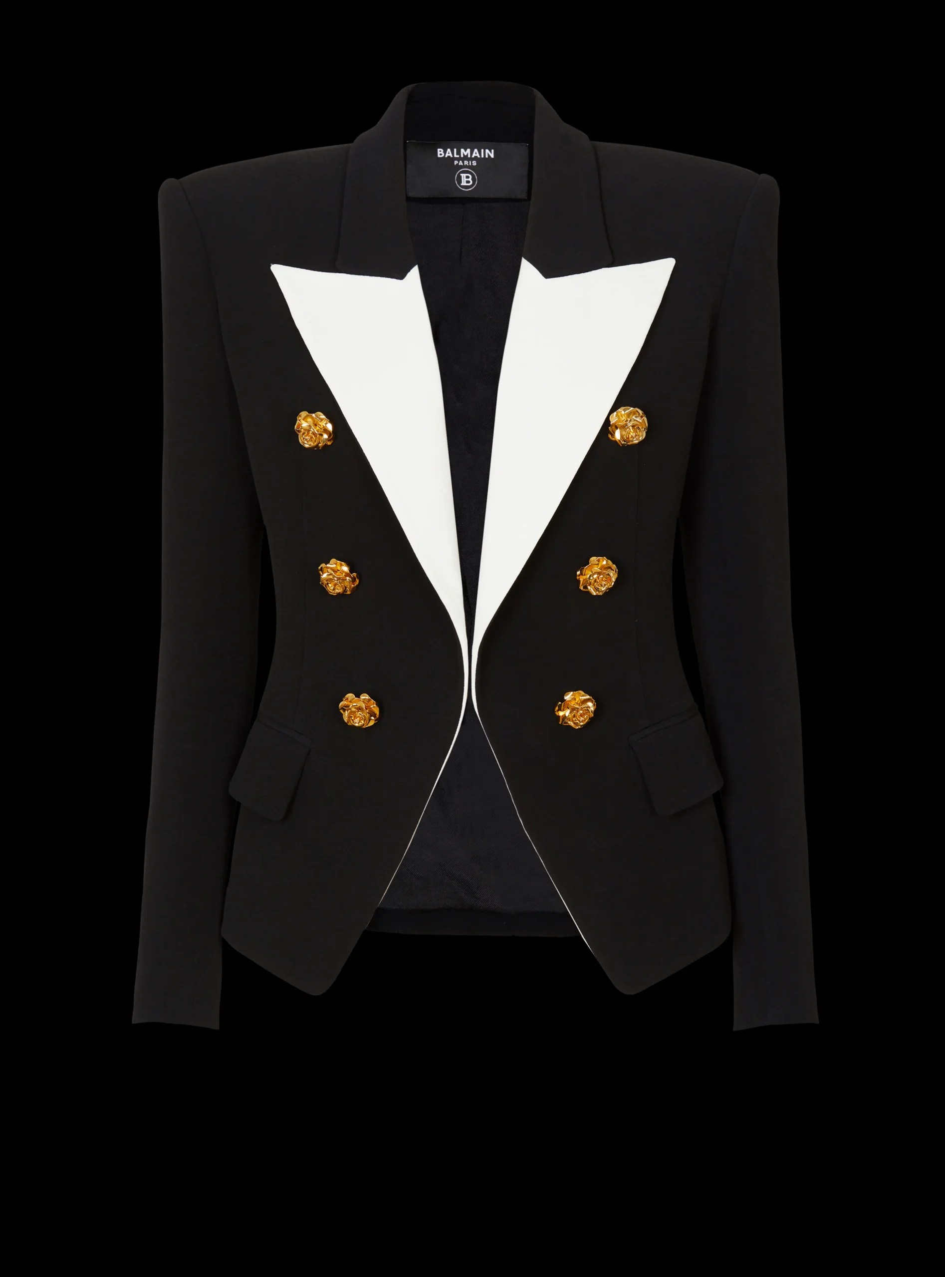 Slim-fit Jacket With Roses Buttons-Balmain Best Sale