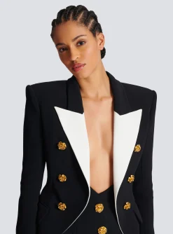 Slim-fit Jacket With Roses Buttons-Balmain Best Sale