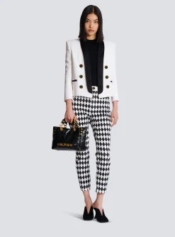 Small 1945 Soft Tote Bag In Crackled Calfskin-Balmain Discount