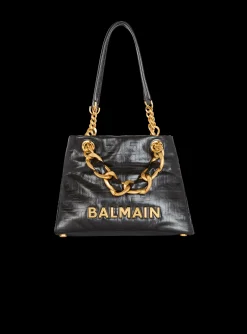 Small 1945 Soft Tote Bag In Crackled Calfskin-Balmain Discount
