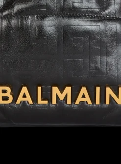 Small 1945 Soft Tote Bag In Crackled Calfskin-Balmain Discount
