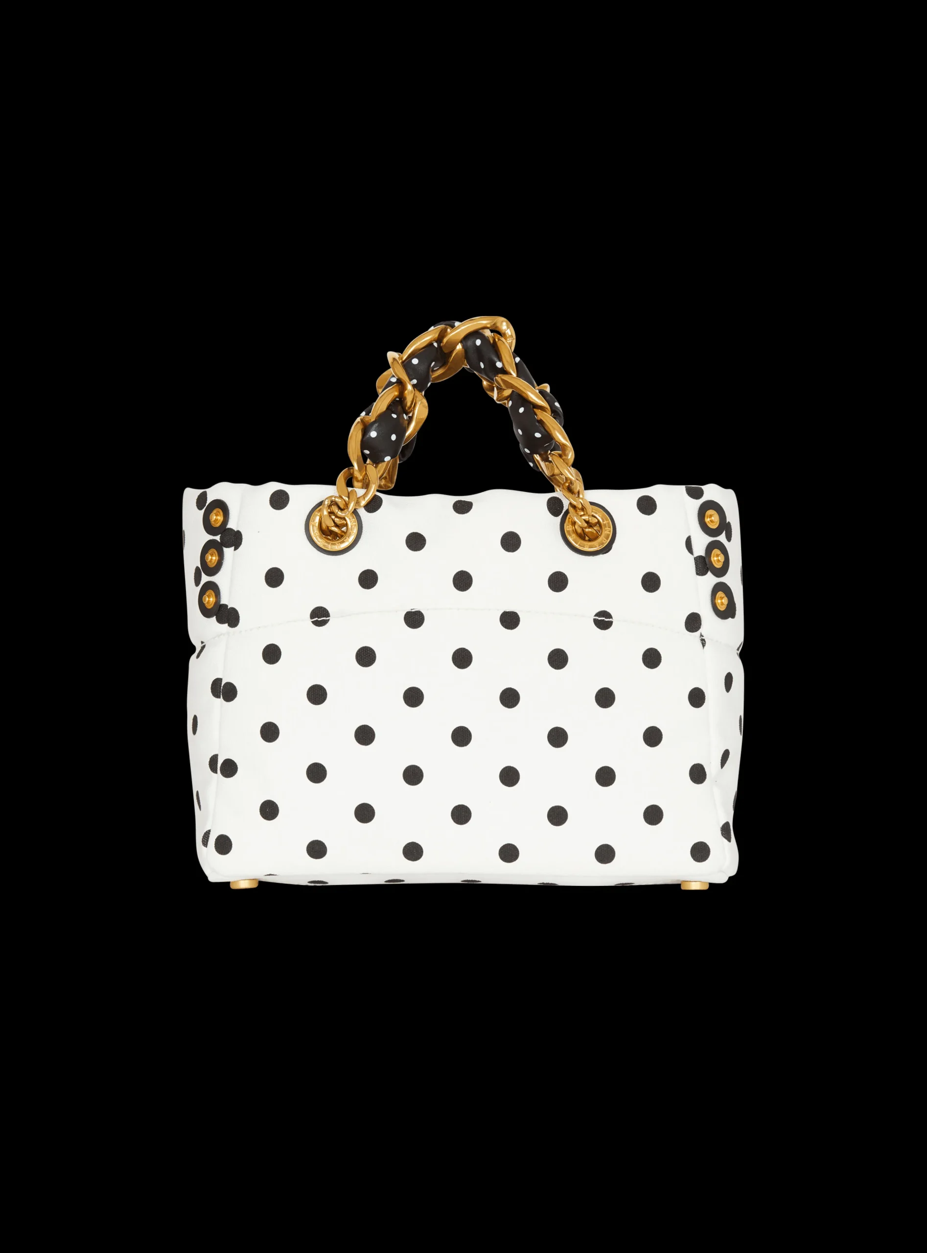 Small 1945 Soft Tote Bag In Polka Dot Canvas-Balmain Sale