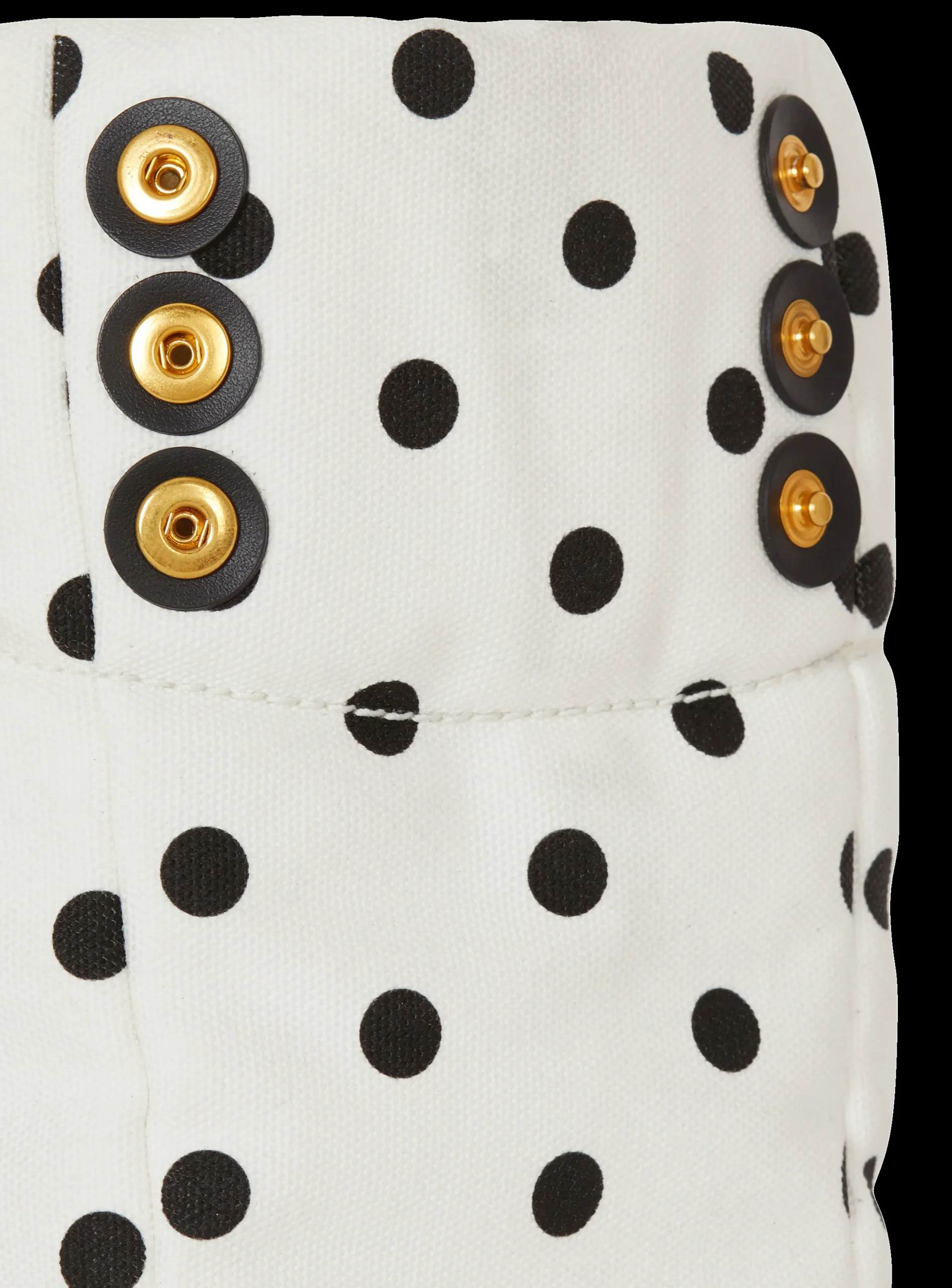 Small 1945 Soft Tote Bag In Polka Dot Canvas-Balmain Sale