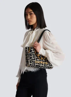 Small 1945 Soft Tote Bag Monogram Jacquard Fabric-Balmain Hot