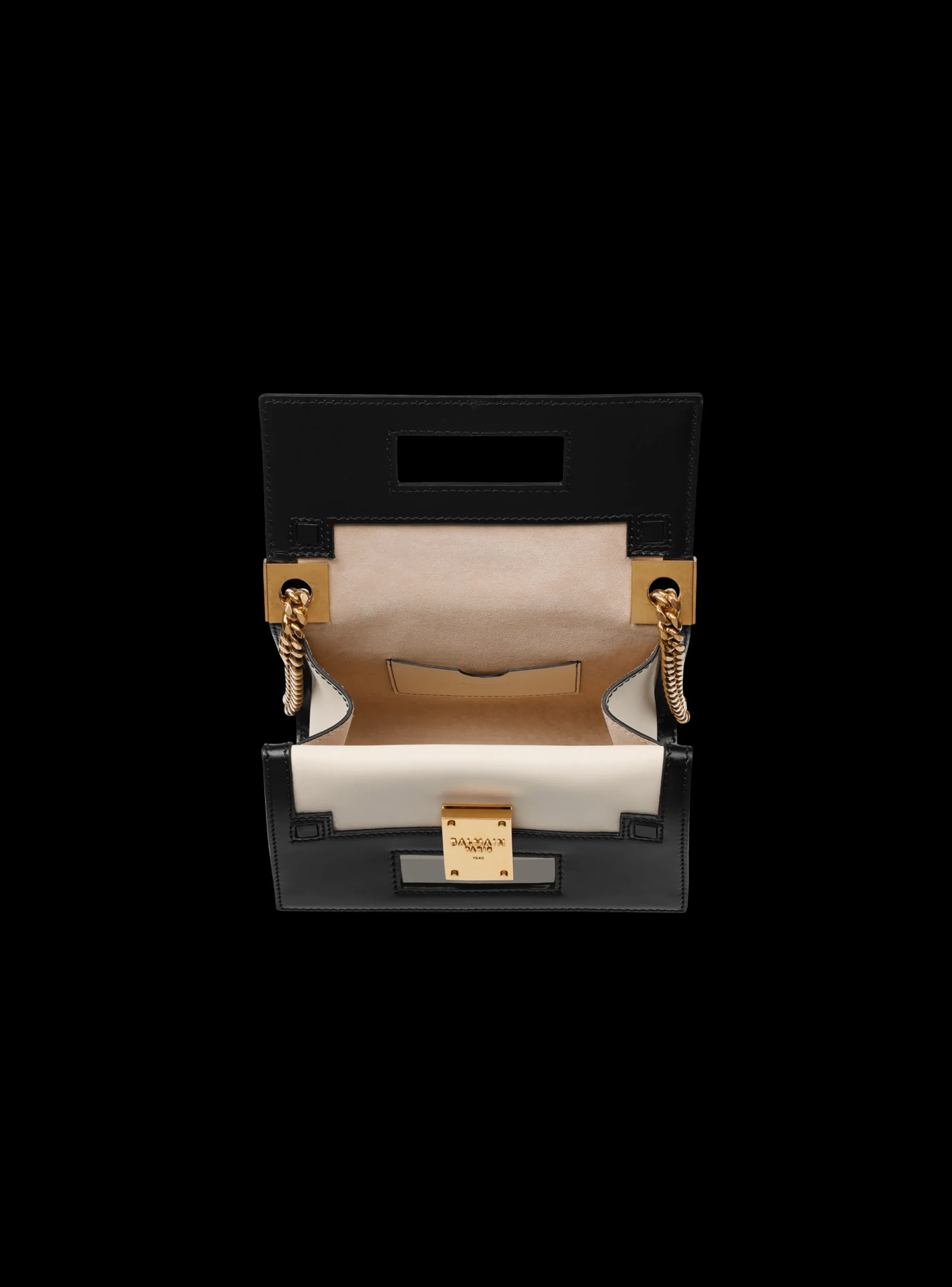 Small-sized Black And Leather 1945 Heritage Bag-Balmain Best Sale