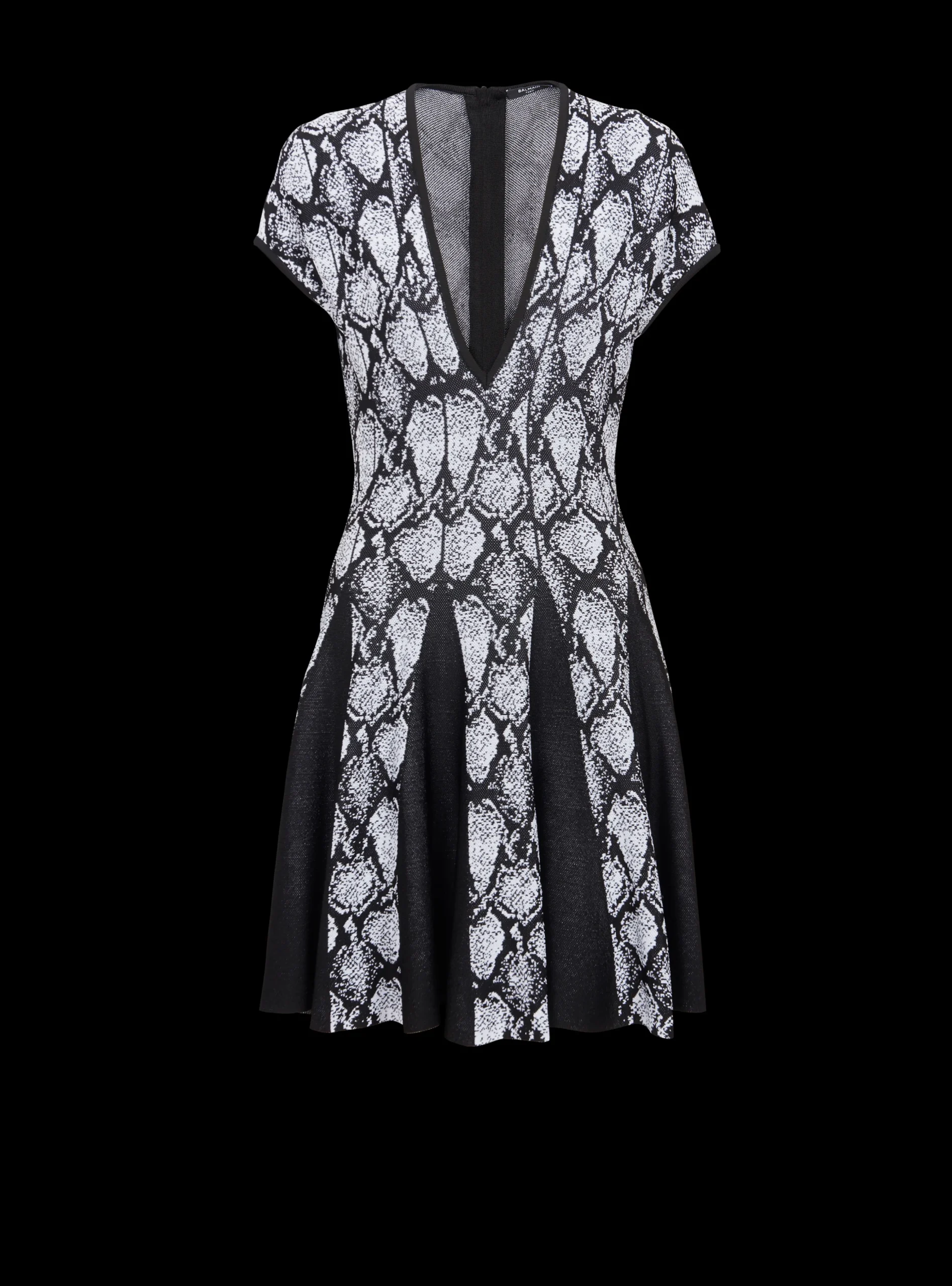 Snakeskin Jacquard Dress-Balmain Clearance
