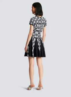 Snakeskin Jacquard Dress-Balmain Clearance
