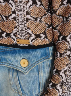 Snakeskin Knit Jumper-Balmain Best