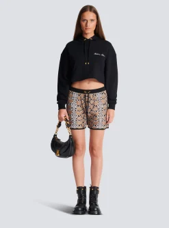 Snakeskin Knit Shorts-Balmain Sale