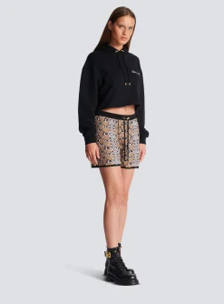 Snakeskin Knit Shorts-Balmain Sale