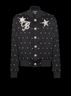 Stars Embroidered Bomber Jacket-Balmain Outlet