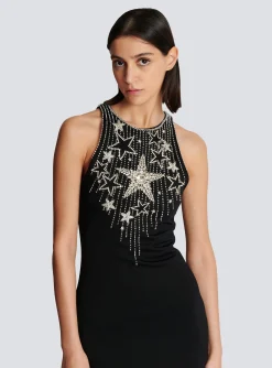 Stars Embroidered Short Dress-Balmain New