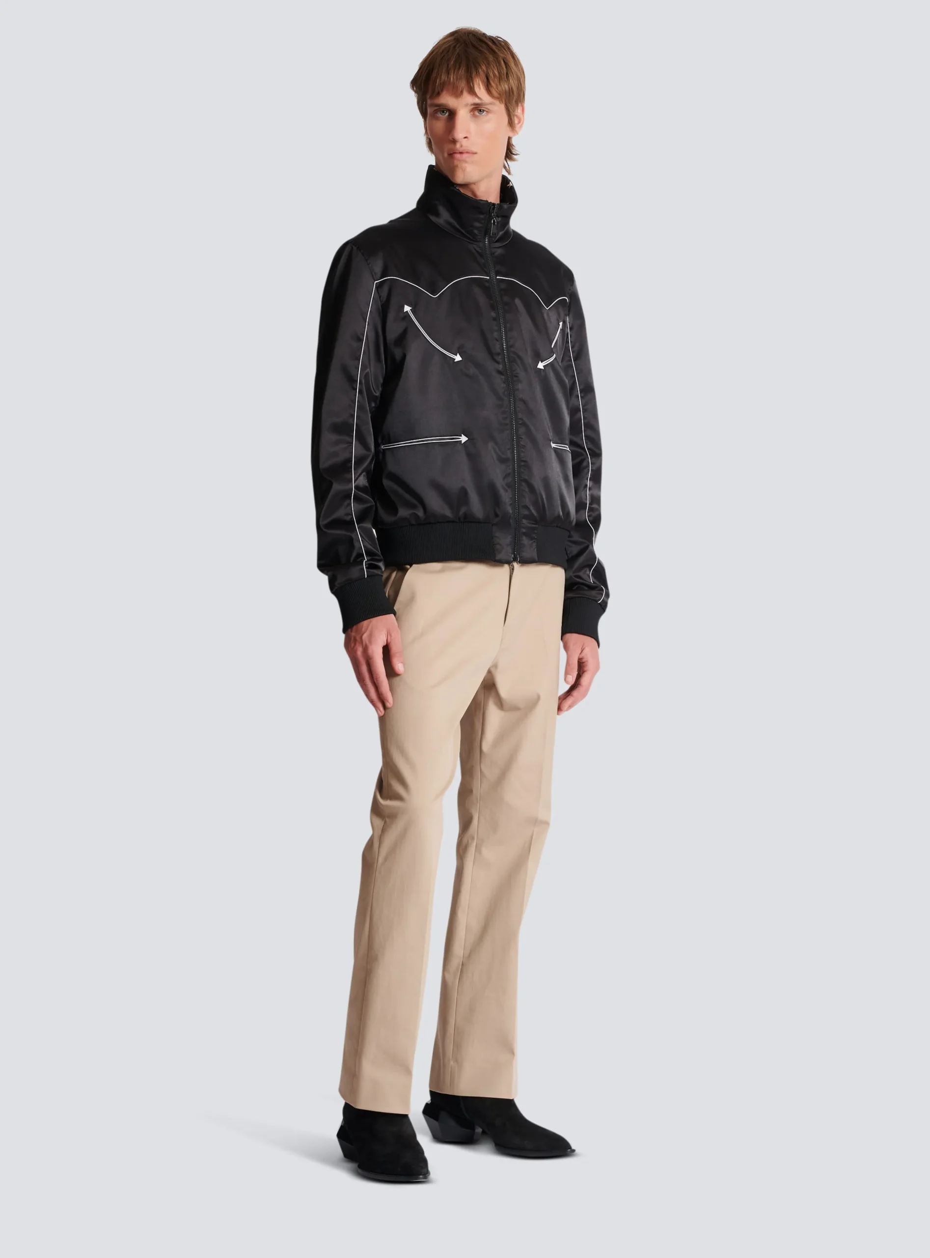 Stars Reversible Bomber Jacket-Balmain Discount