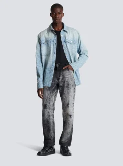 Stonewash Denim Jeans-Balmain Cheap