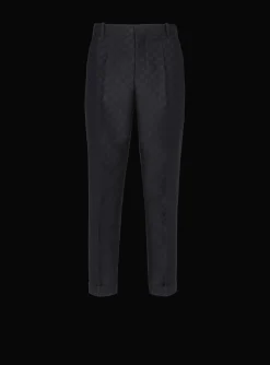 Straight-leg Mini Monogrammed Trousers-Balmain Shop