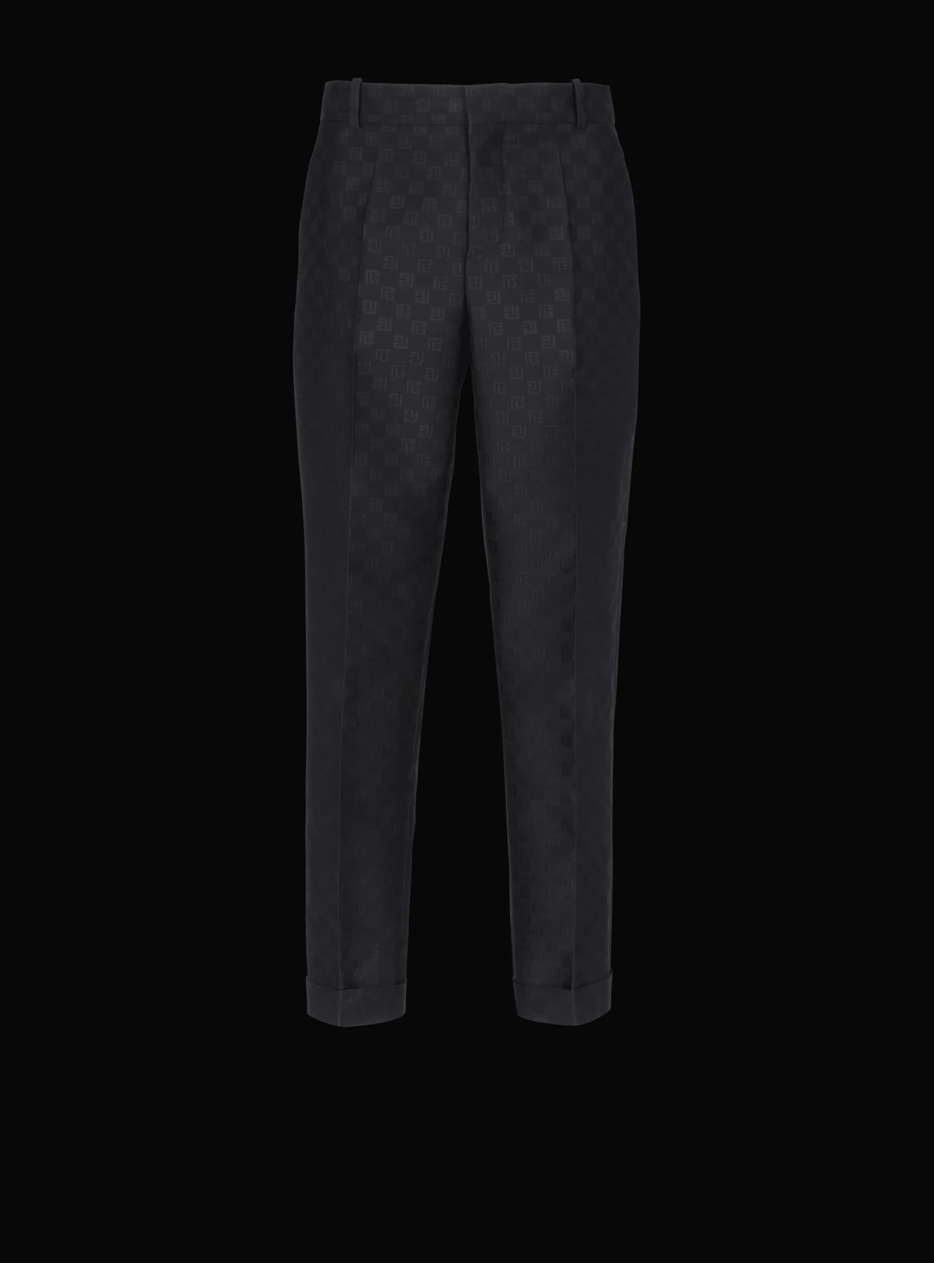 Straight-leg Mini Monogrammed Trousers-Balmain Shop