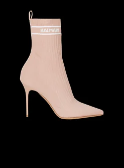 Stretch Knit Skye Ankle Boots-Balmain Fashion